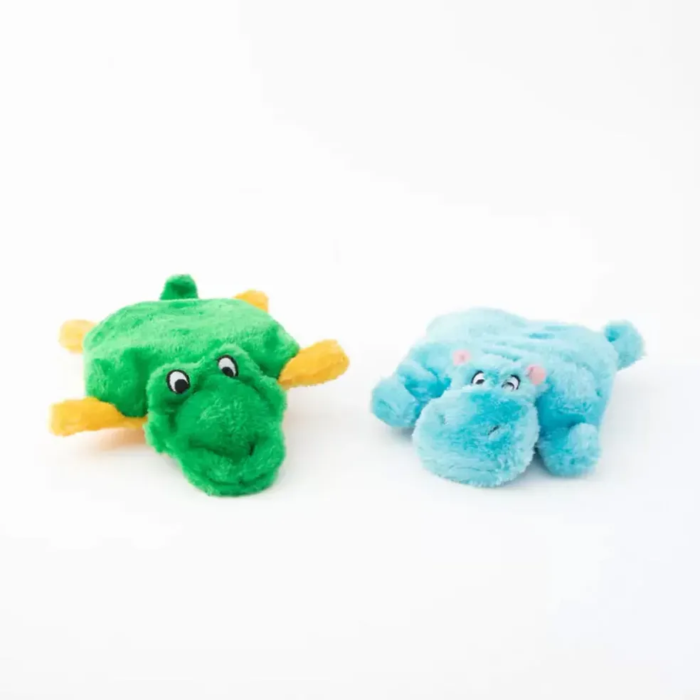 Zippy Paws Squeakie Pad Plush Dog Toys, 2-Pack