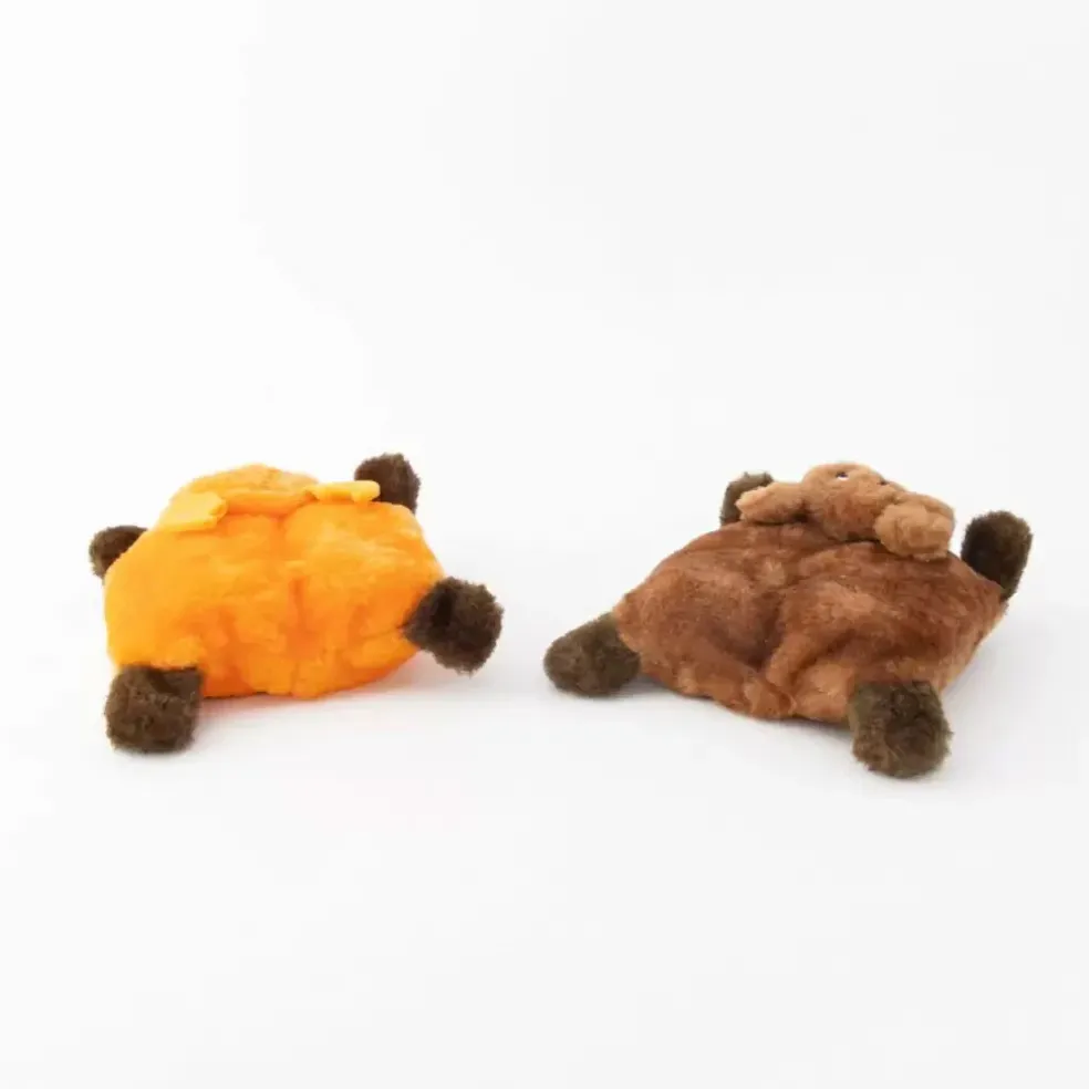 Zippy Paws Squeakie Pad Plush Dog Toys, 2-Pack