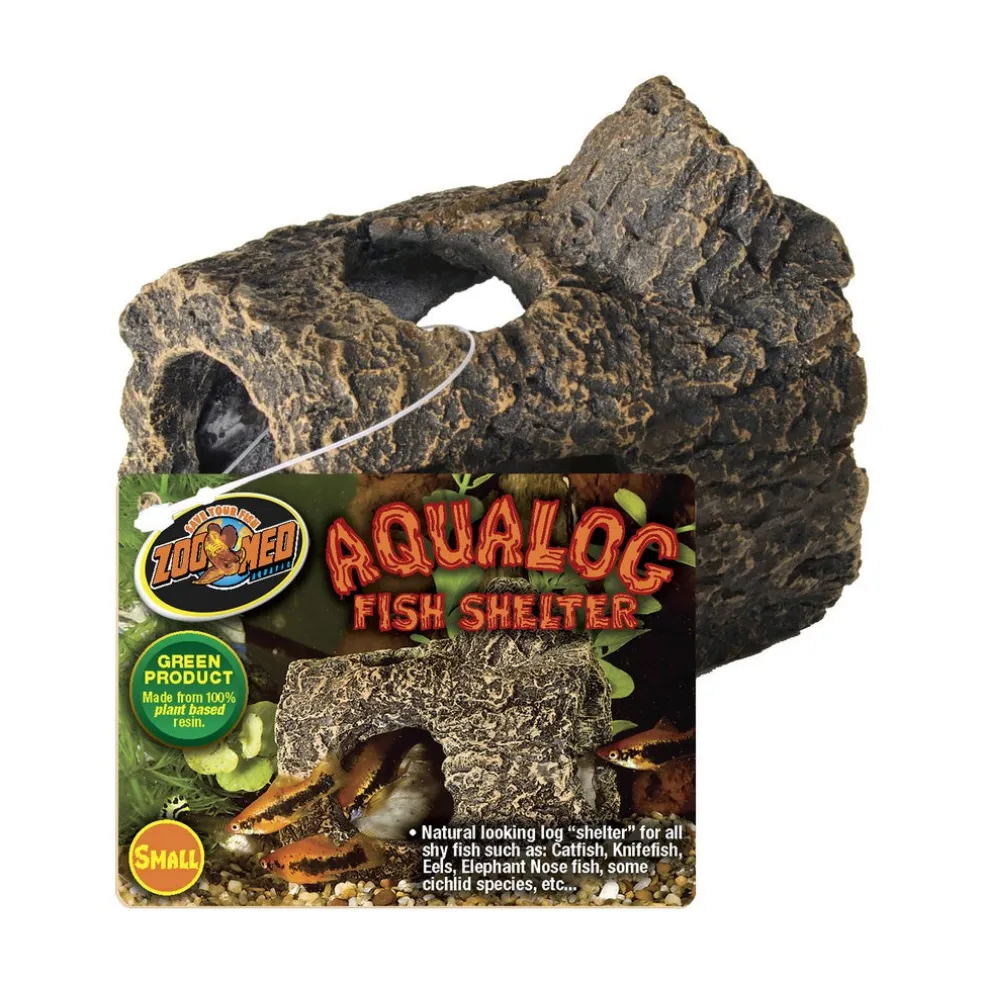 Zoo Med Aqualog Fish Shelter, Brown
