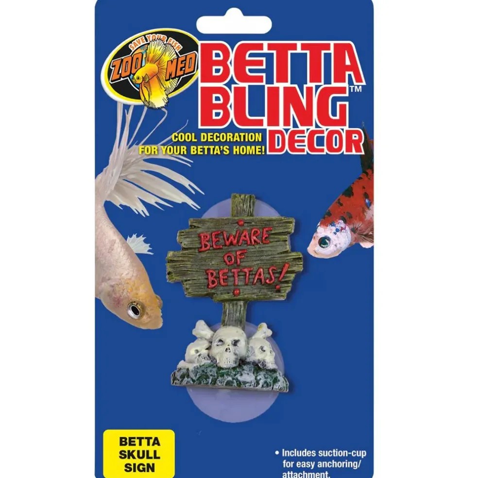 Zoo Med Betta Bling Skull Sign