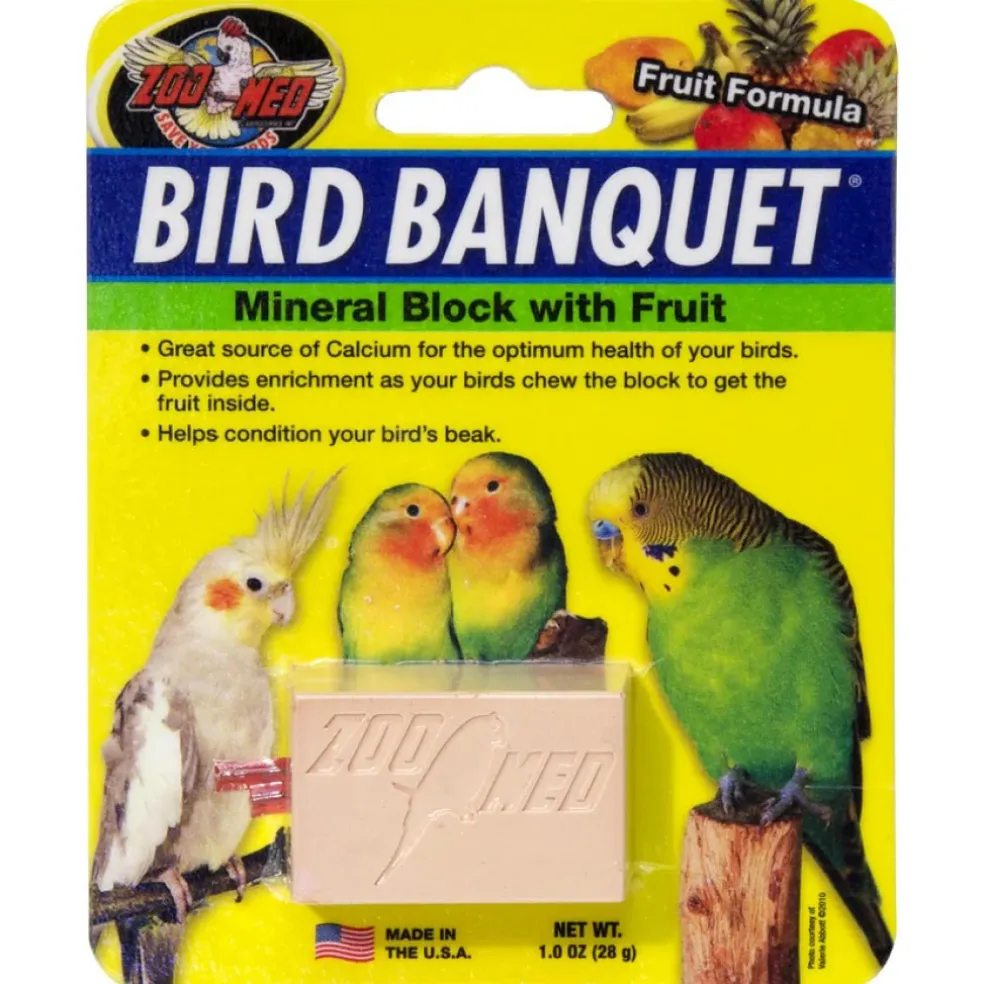 Zoo Med Bird Banquet Fruit Formula Mineral Block Beak Conditioner