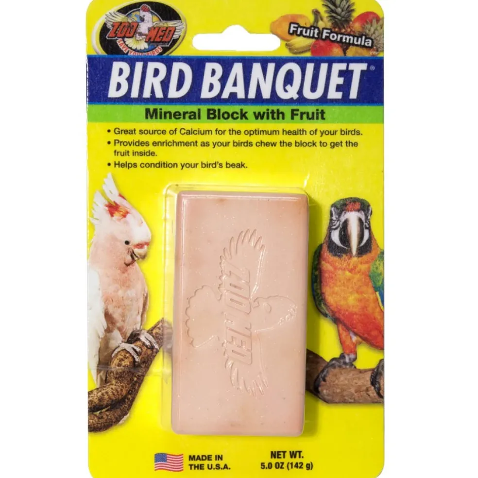 Zoo Med Bird Banquet Fruit Formula Mineral Block Beak Conditioner