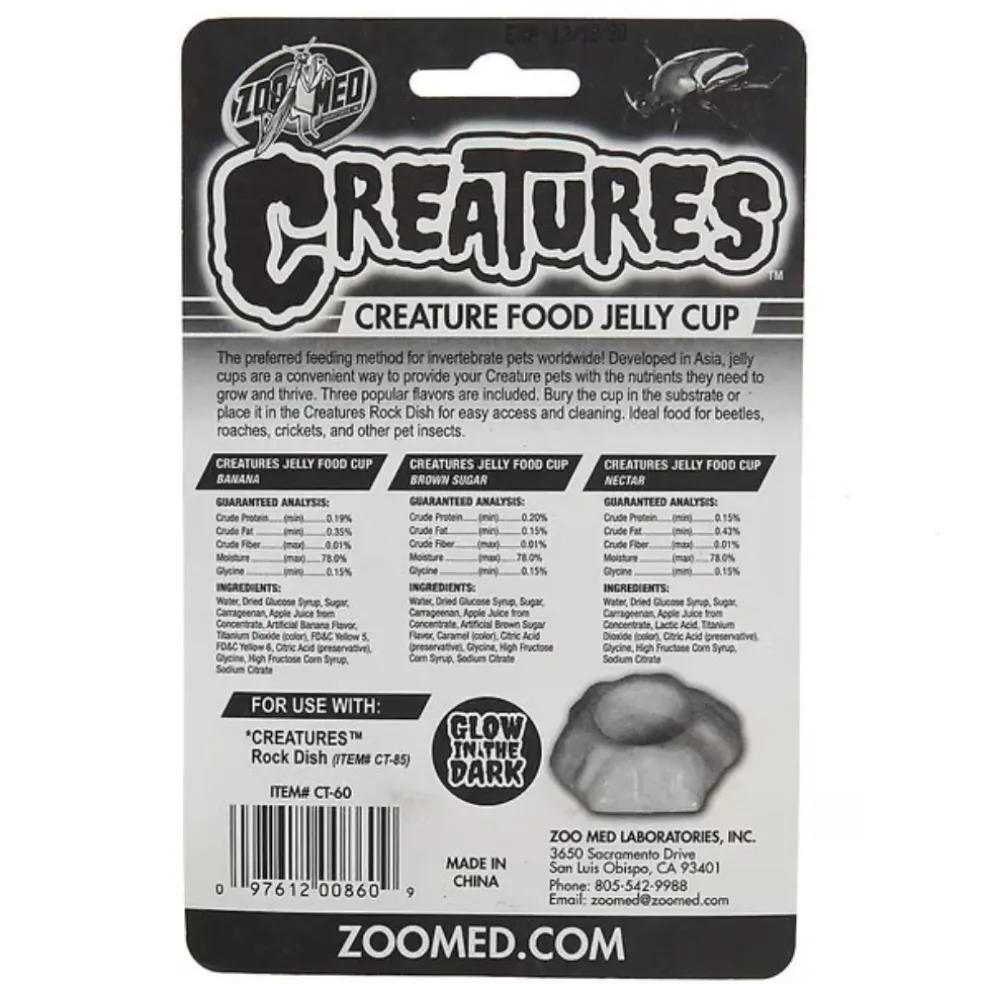 Zoo Med Creatures Food Jelly Cup, 3-pack