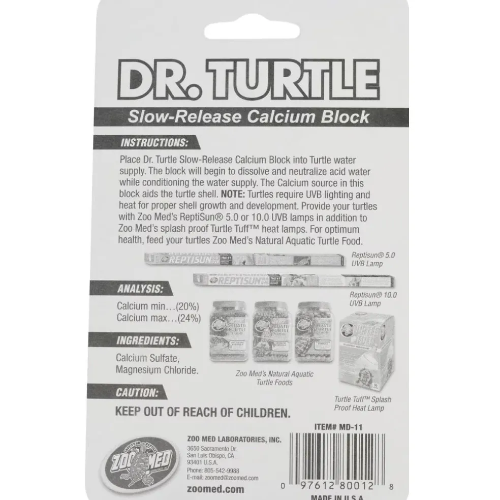 Zoo Med Dr. Turtle Slow Release Calcium Block Turtle Supplement