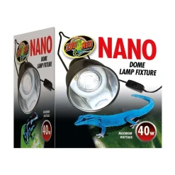 Zoo Med Nano Dome Lamp Fixture Black, 4"