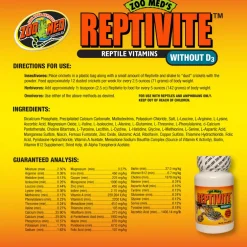 Zoo Med ReptiVite without D3 Reptile Vitamin (2 oz)