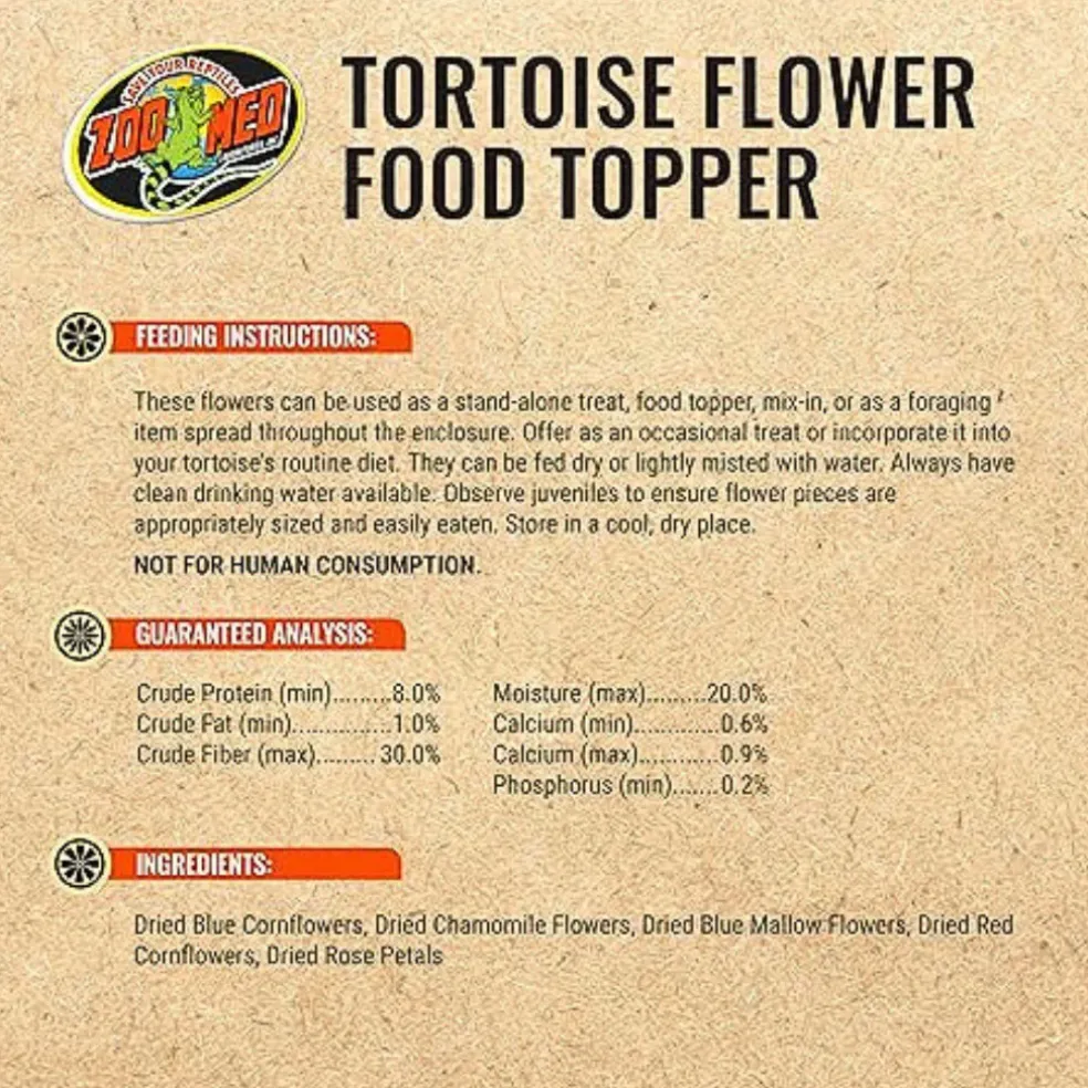 Zoo Med Tortoise & Box Flower Food Topper For Turtle