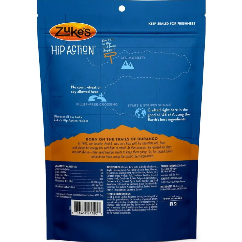 Zuke’s Hip Action Chicken Recipe Hip & Joint Support Treats for Dogs