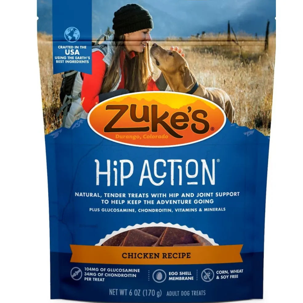Zuke’s Hip Action Chicken Recipe Hip & Joint Support Treats for Dogs