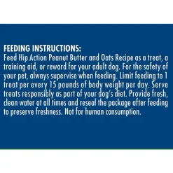 Zuke’s Hip Action Peanut Butter & Oat Recipe - Hip & Joint Support Treats for Dogs