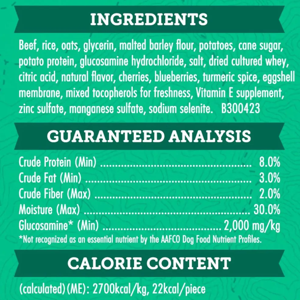 Zuke's Hip & Joint Natural Beef Recipe Soft & Chewy Dog Treats