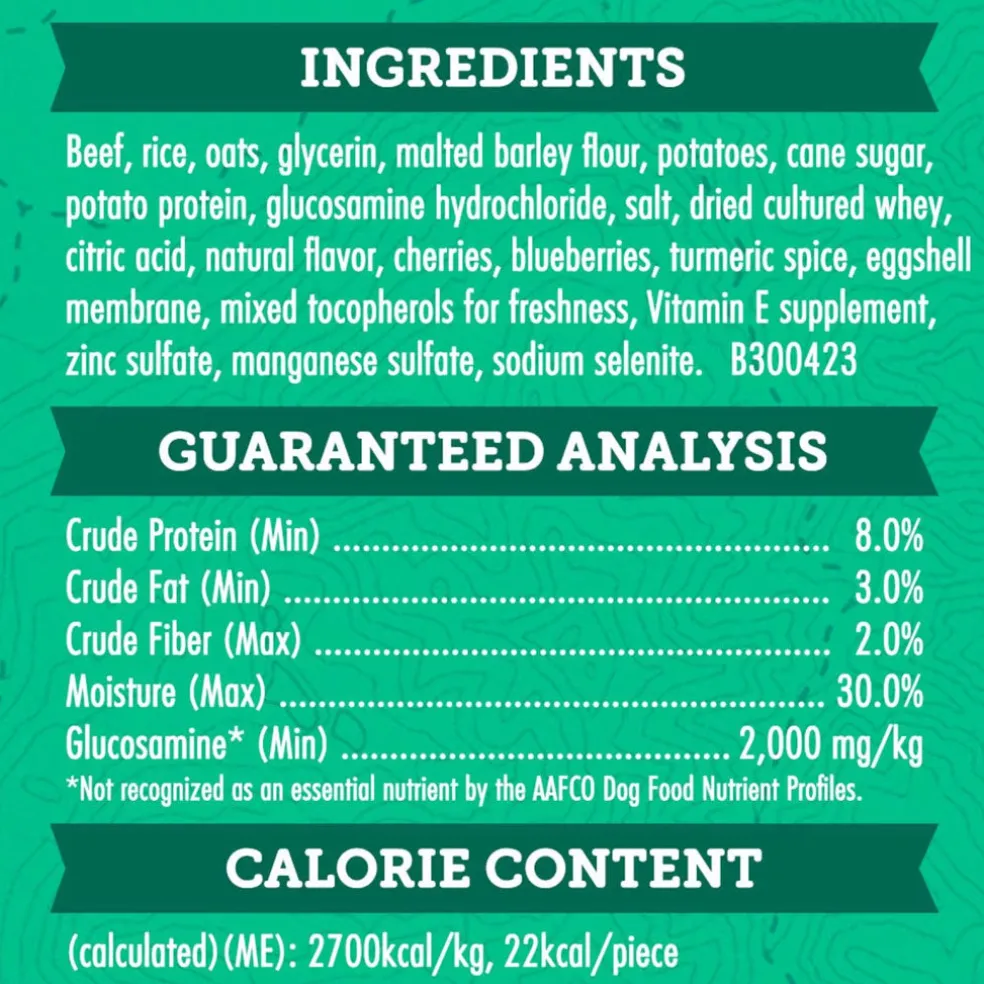 Zuke's Hip & Joint Support Beef Recipe Soft & Chewy Dog Treats