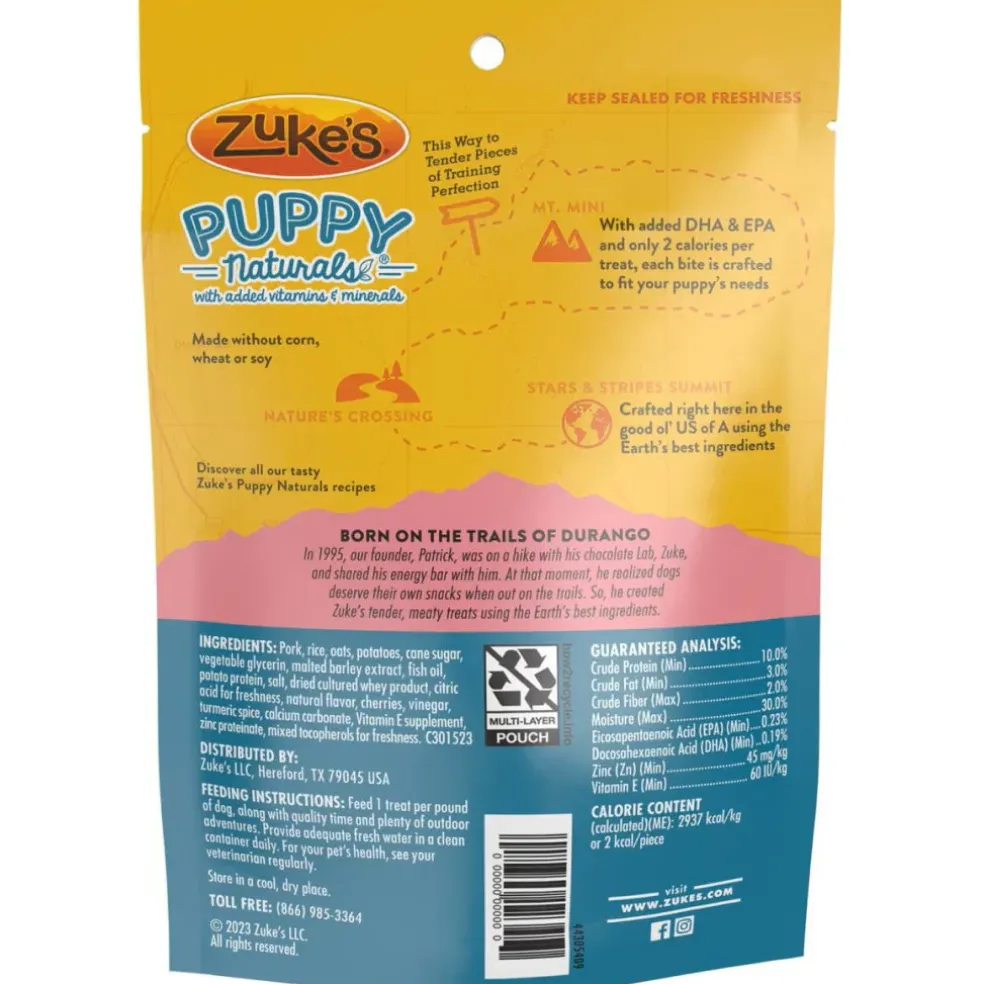 Zuke's Puppy Naturals Pork & Chickpea Recipe Grain-Free Treats for Puppies (5 oz)