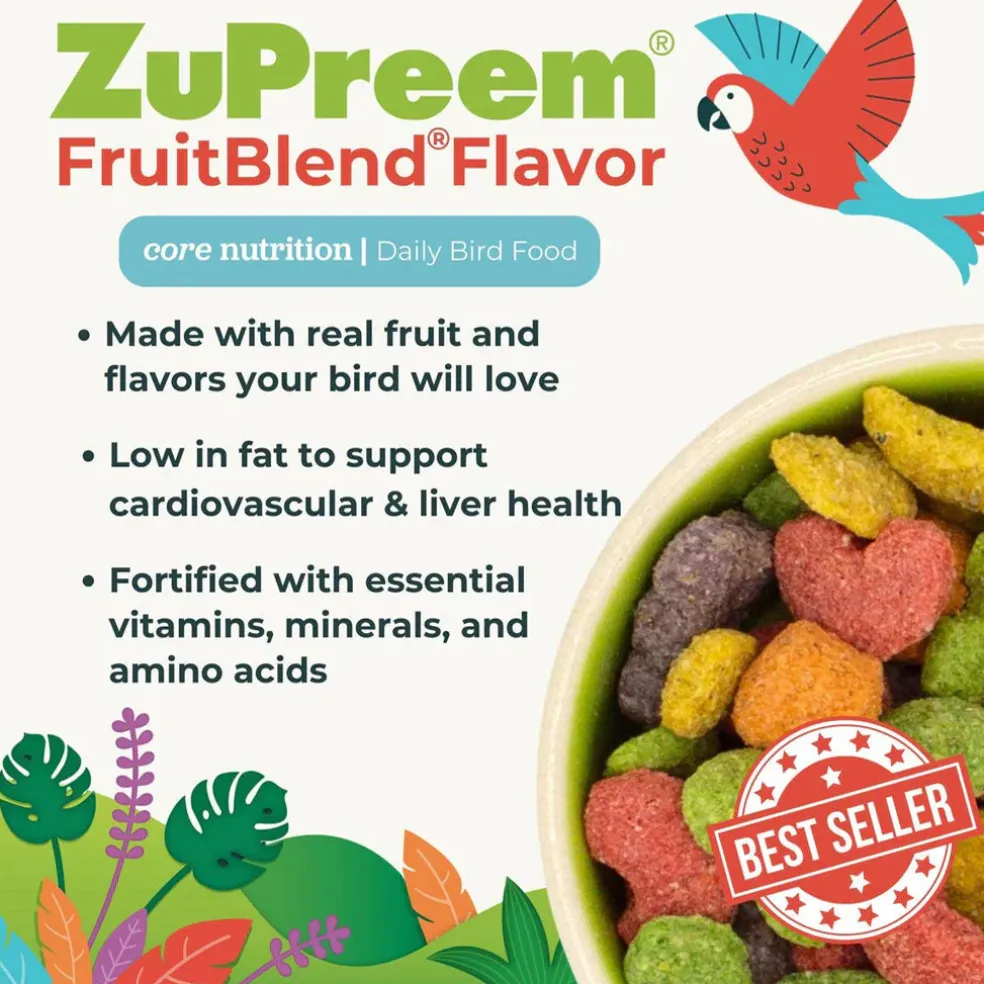 ZuPreem FruitBlend Bird Food Parrots & Conures