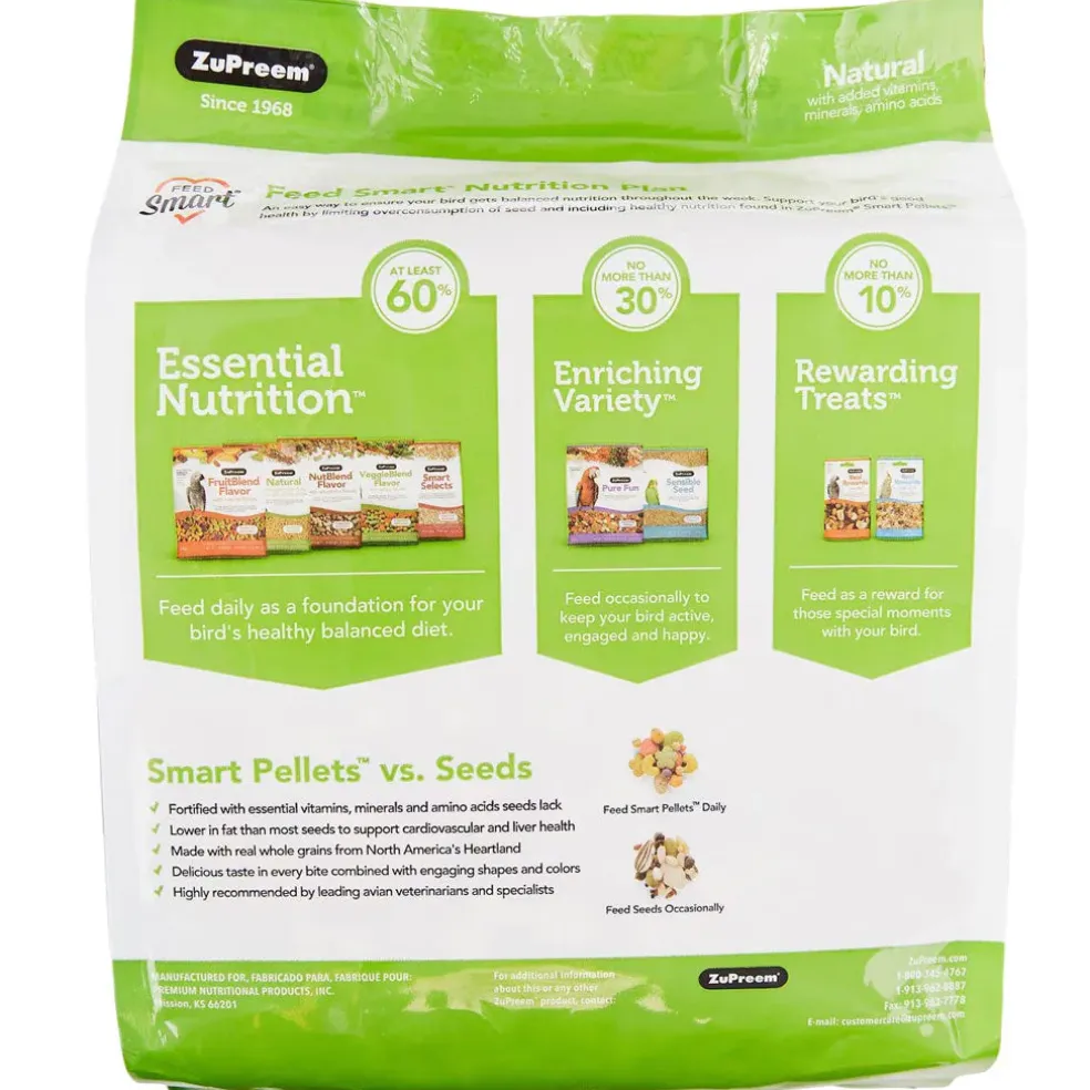 ZuPreem Natural Bird Food Large Parrots, 3-lb