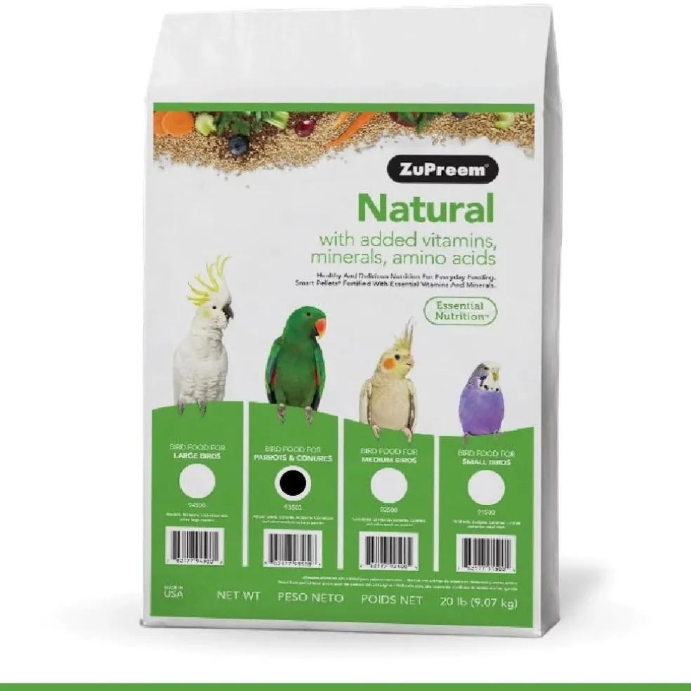 ZuPreem Natural Medium & Large Smart Pellet Bird Food for Parrots & Conures