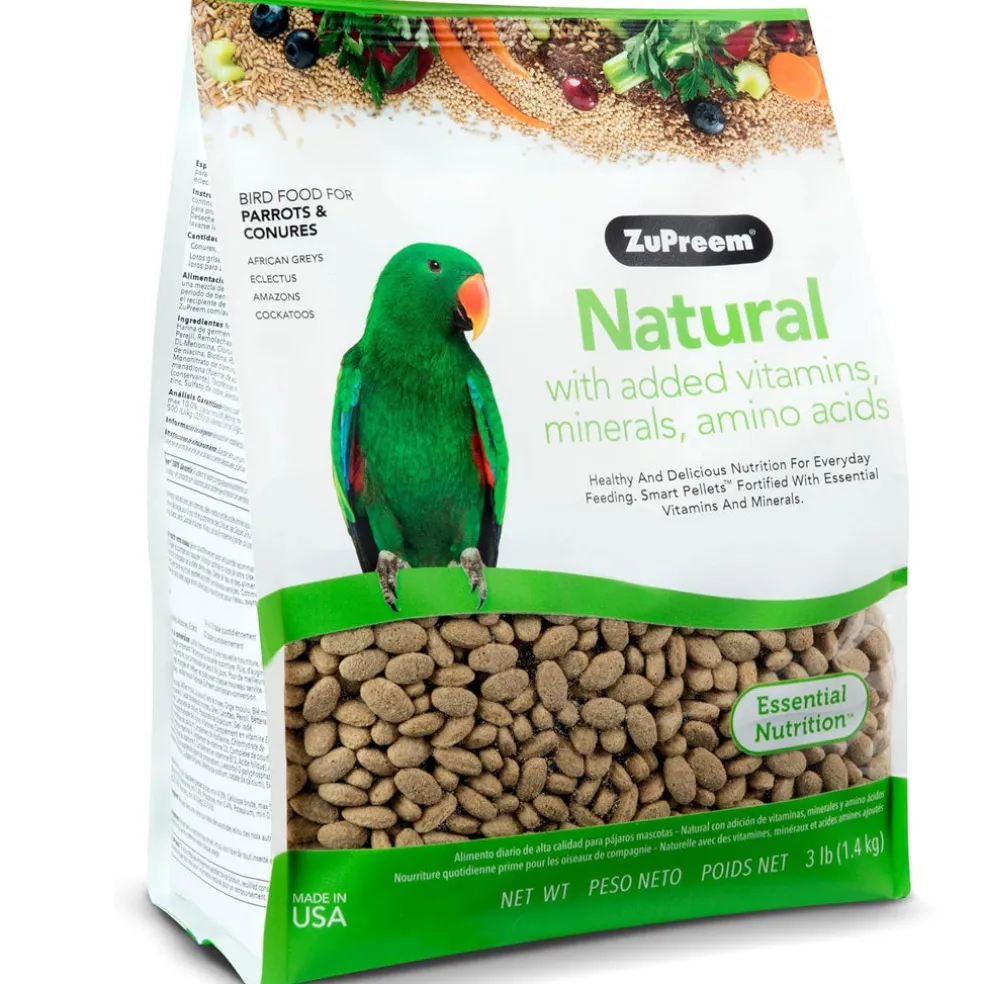 ZuPreem Natural Medium & Large Smart Pellet Bird Food for Parrots & Conures