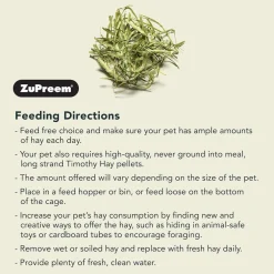 Zupreem Natural Timothy Hay for Small Animals, 40-oz
