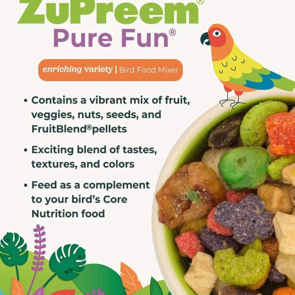 ZuPreem Pure Fun Bird Food Medium Birds, 2-lb