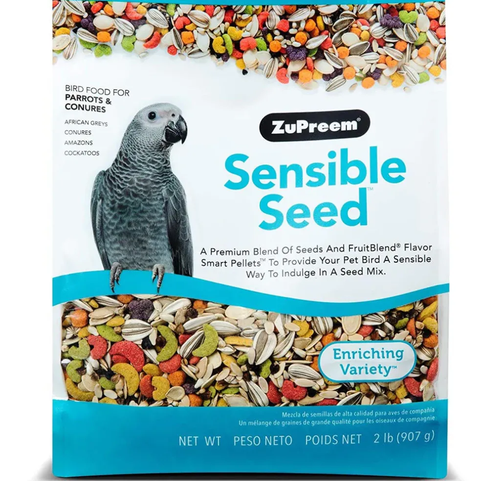 ZuPreem Sensible Seed Parrot & Conure Bird Food, 2-lbs