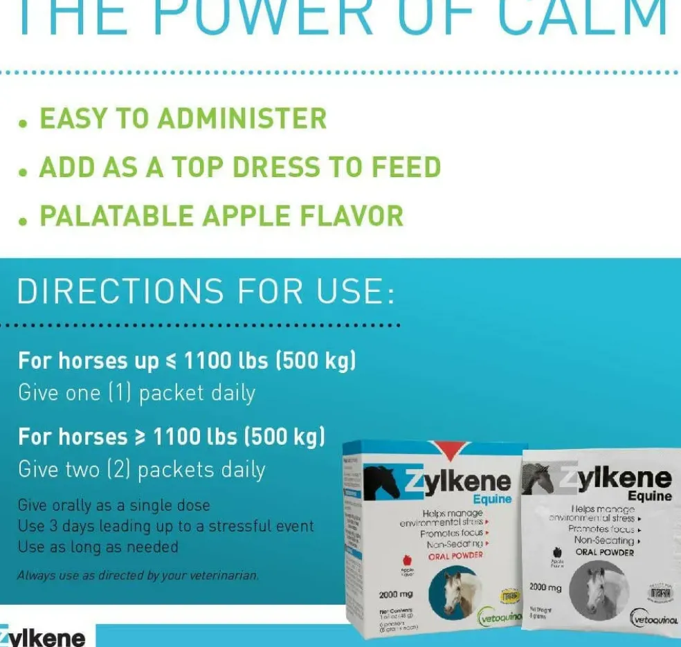Zylkene Equine Behavior Support for Horses (20 packets)