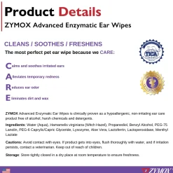 Zymox Advanced Enzymatic Ear Wipes (100 count)