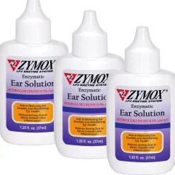 Zymox Ear Solution with 0.5% Hydrocortisone for Dogs & Cats (1.25 oz)