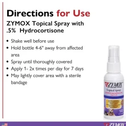 Zymox Enzymatic Topical Spray with Hydrocortisone 0.5% for Dogs & Cats