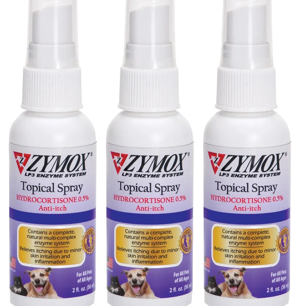 Zymox Enzymatic Topical Spray with Hydrocortisone 0.5% for Dogs & Cats
