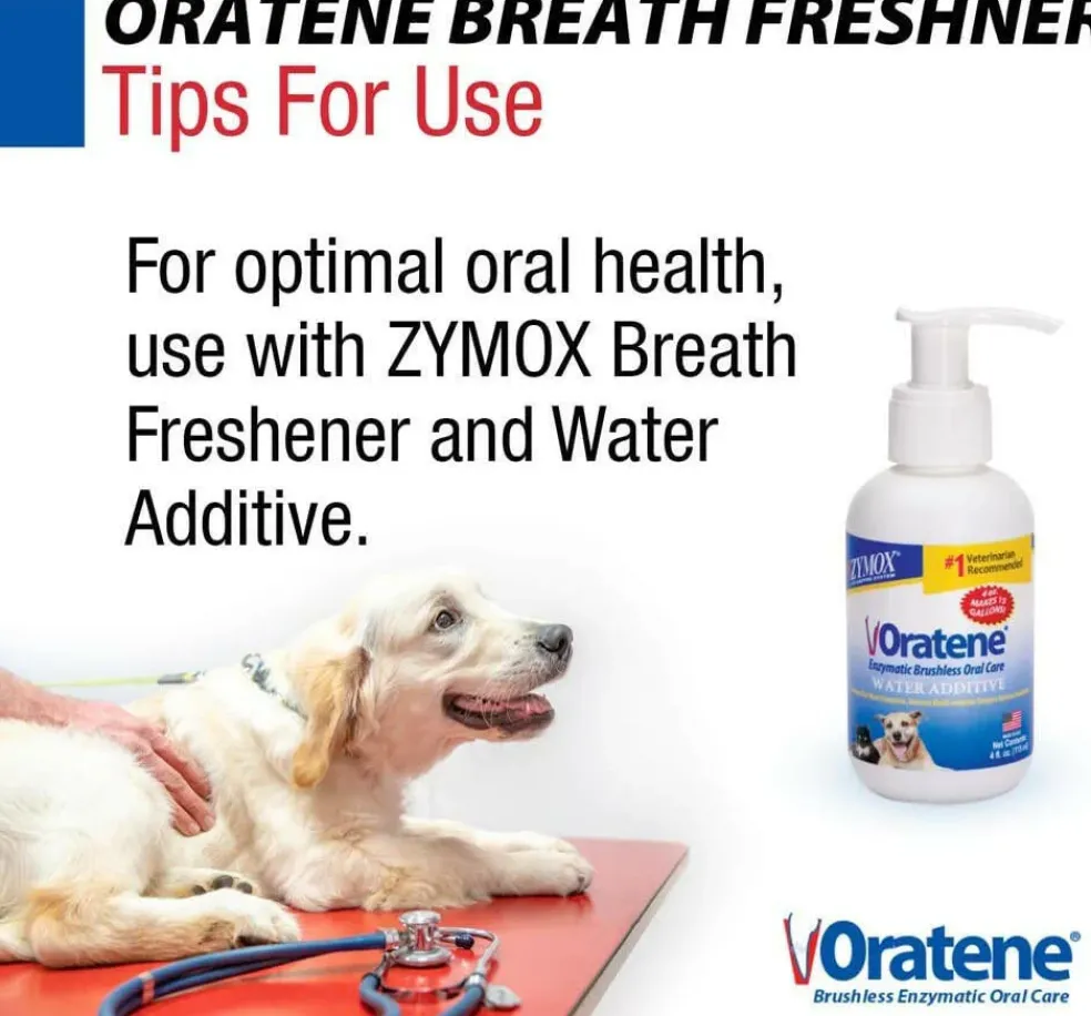 Zymox Oratene Breath Freshener for Dogs & Cats (4oz)