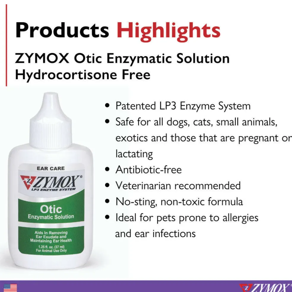 Zymox Otic Ear Treatment without Hydrocortisone