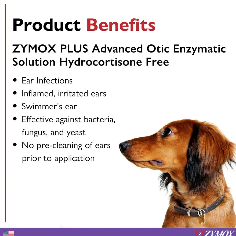 Zymox Plus Advanced Otic Ear Treatment without Hydrocortisone