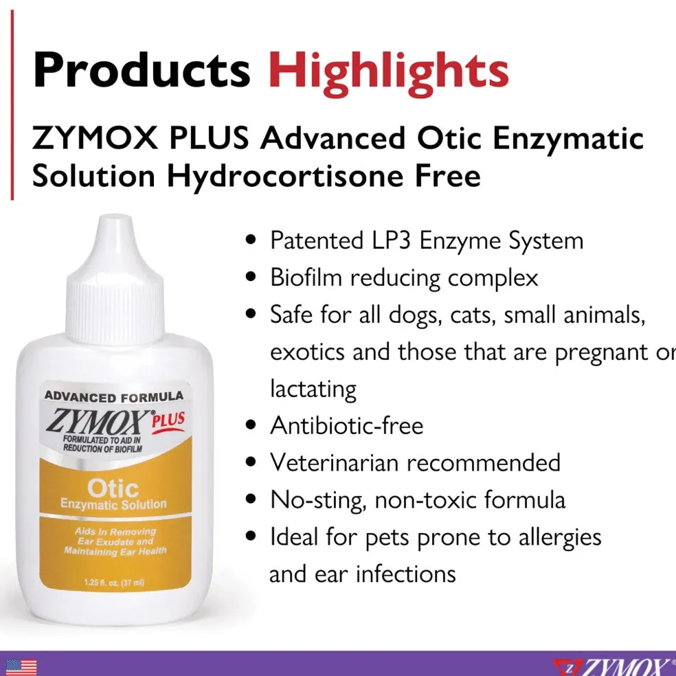 Zymox Plus Advanced Otic Ear Treatment without Hydrocortisone